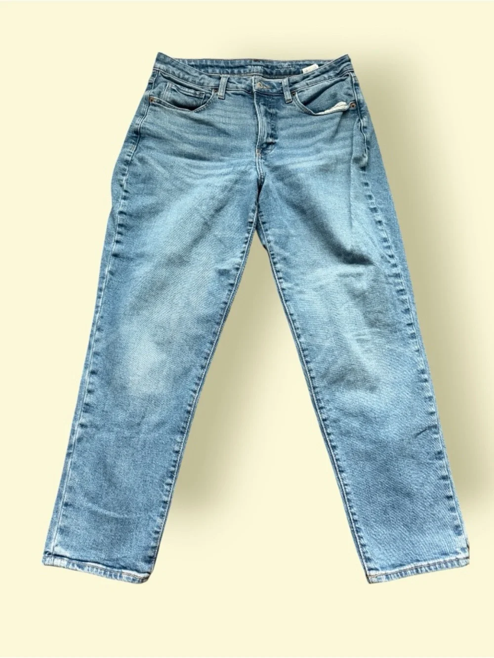 Old Navy Light Wash High Rise Curvy O.G Straight Jeans - Picture 1 of 6